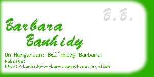 barbara banhidy business card